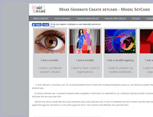 Tablet Screenshot of modelsetcard.com